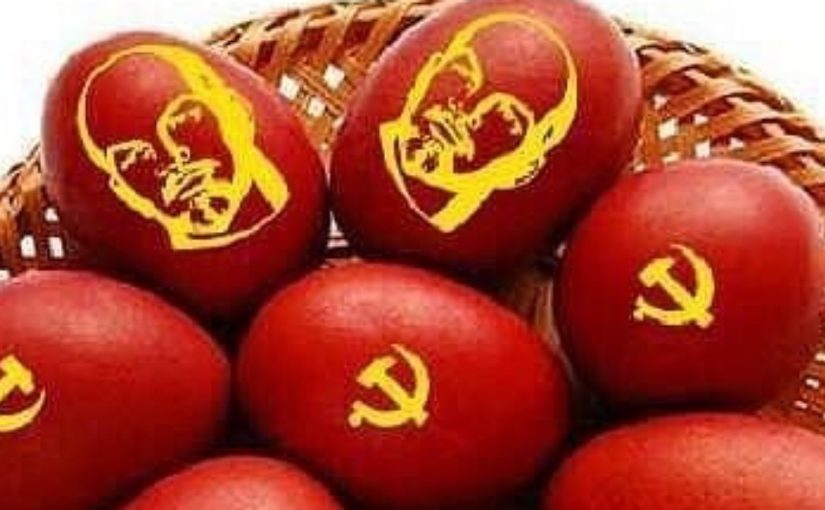 В Новороссийске на Пасху яйца украшали изображением Ленина?