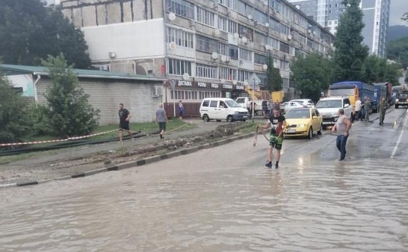 Ливни затопили пригороды Новороссийска