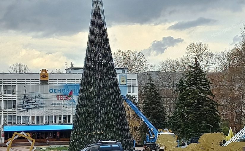 В Новороссийске поставили главную елку, ожидается волшебство
