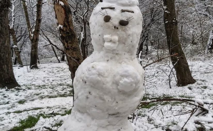 В Пионерской роще Новороссийска устроили парад снеговиков